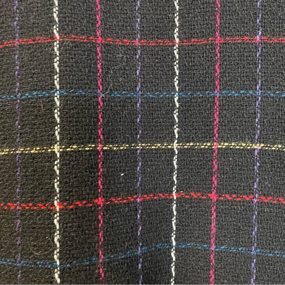 Private Concepts Jacket 5 Button Front Black Plaid Wool Blend Gently Worn Size12 - Picture 7 of 8